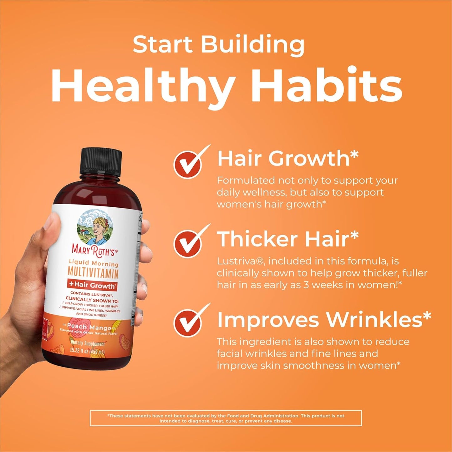 Liquid Multivitamin + Hair Growth - MaryRuth Organics