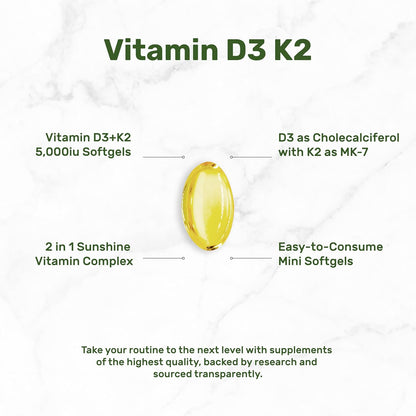 D3 + K2 2 en 1 support - Deal Supplement - 250 softgel