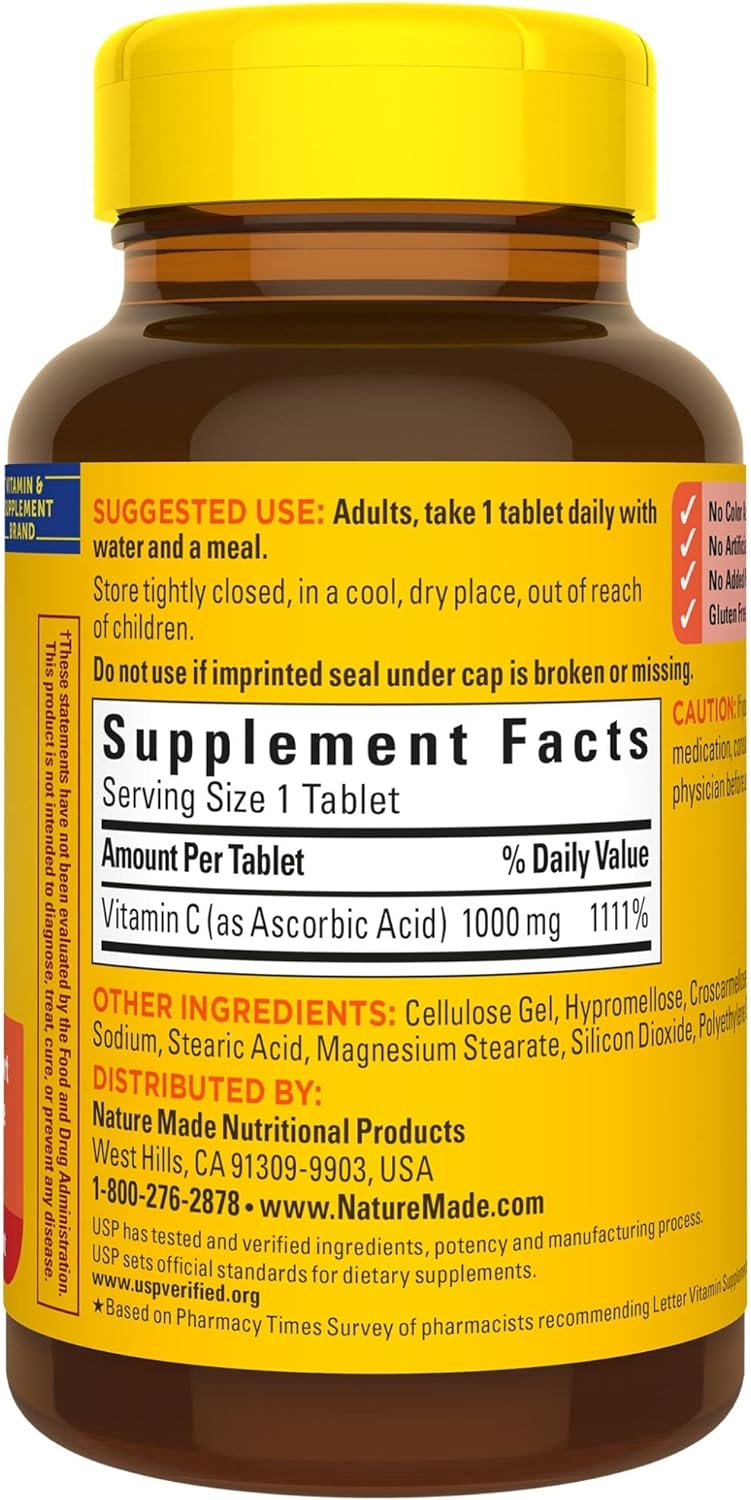 Nature Made Vitamina C extra fuerte 1000 mg - Nature Made