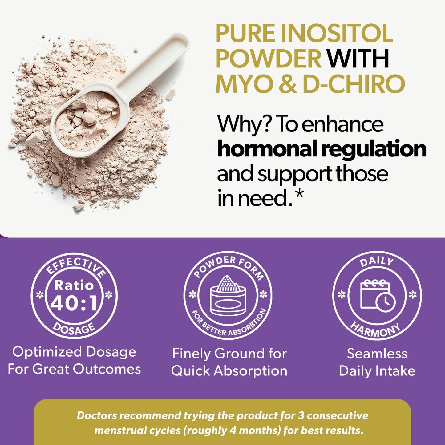 Myo & D-Chiro Polvo de Inositol