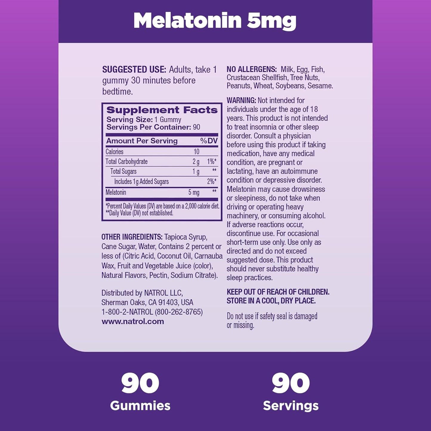 Melatonin Natrol 5 mg - gummies