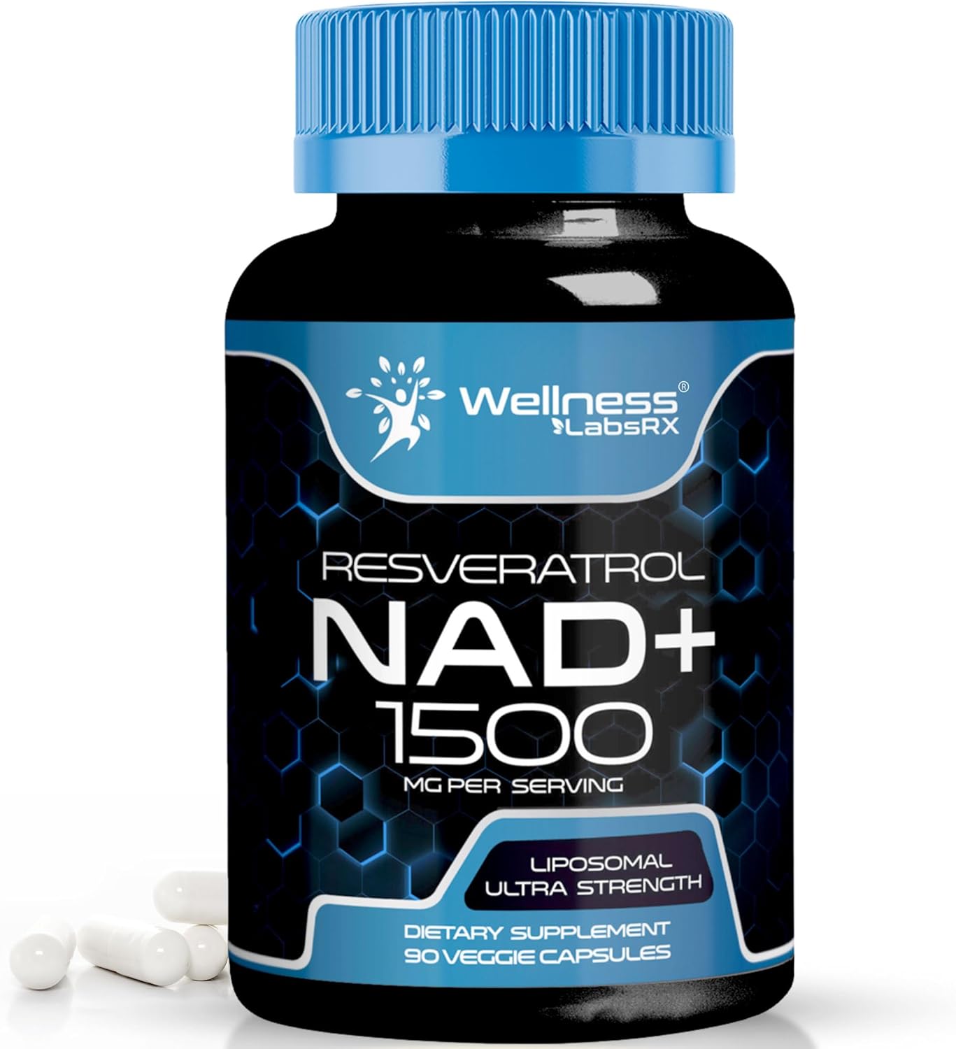 NAD 1500mg + Resveratrol Liposomal Ultra Fuerte - Wellness LabsRX