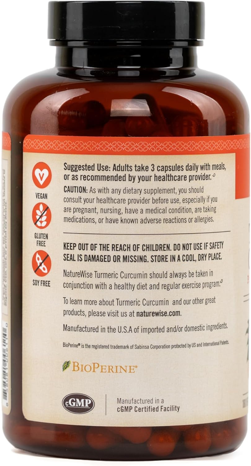 Cúrcuma Curcumina Orgánica (+Gengibre y Bioperina) - NatureWise