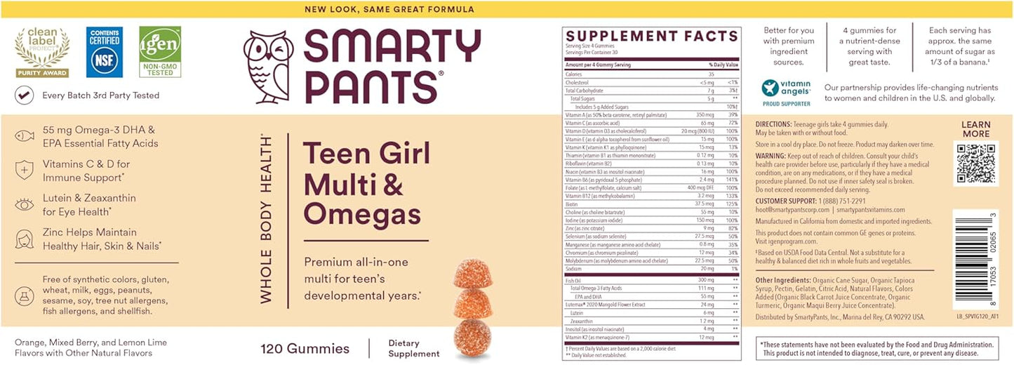 Teen Girl Plus Multi & Omegas - Smarty Pants