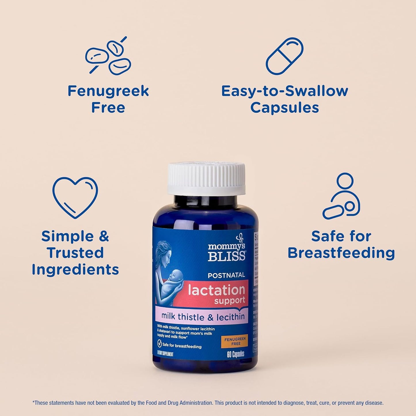 Apoyo a la Lactancia PostNatal (Cardo Mariano+Lecitina) - Mommy's Bliss