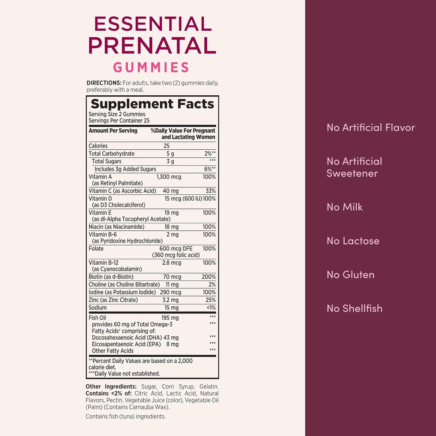 Essential Prenatal Gummies -  Nature's Bounty