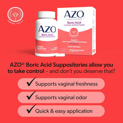 Supositorios Vaginales de Ácido Bórico - AZO