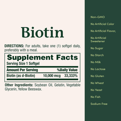 Biotin 10,000mcg - Nature's Bounty
