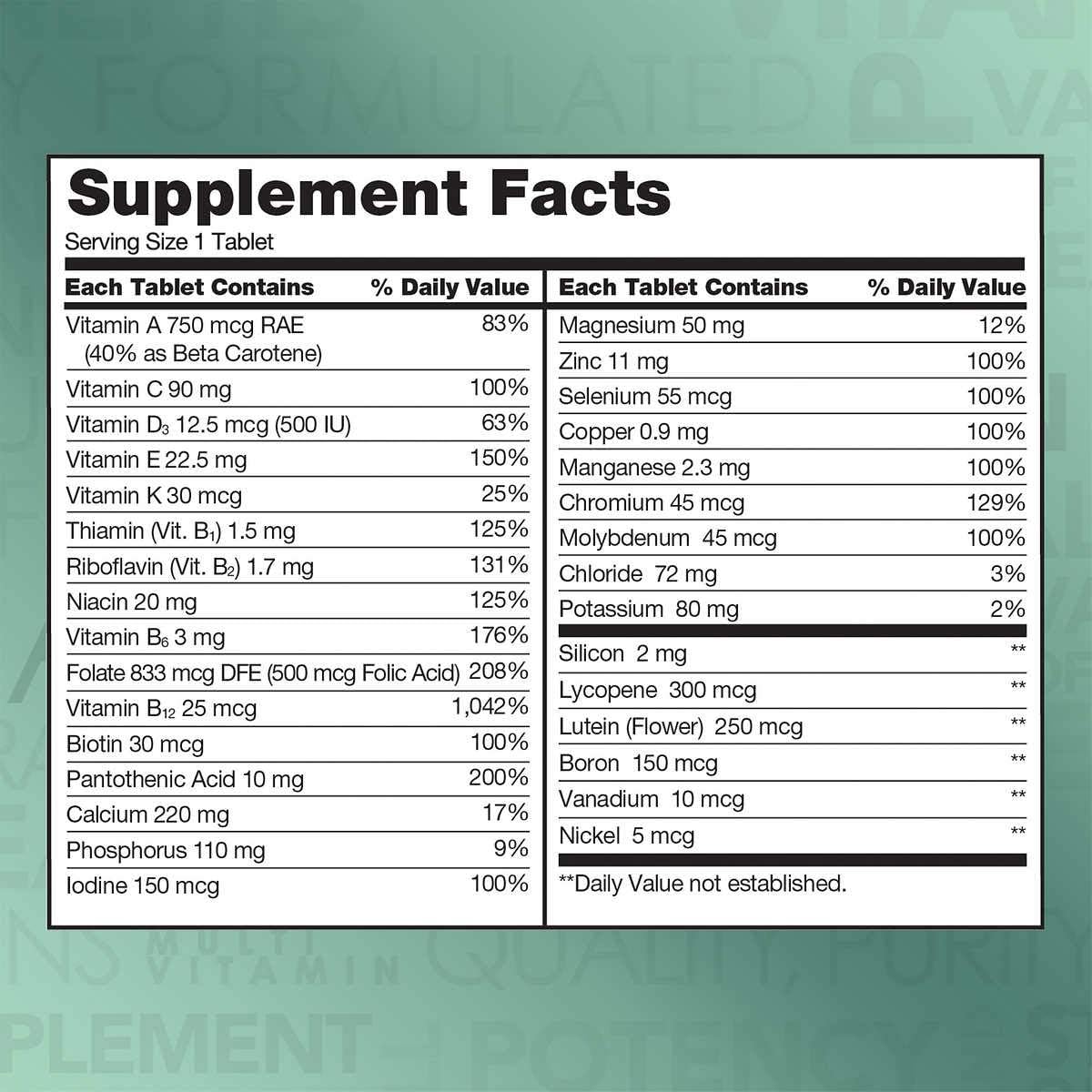 Adultos 50+ Multi Vitaminas & Minerals - Kirkland