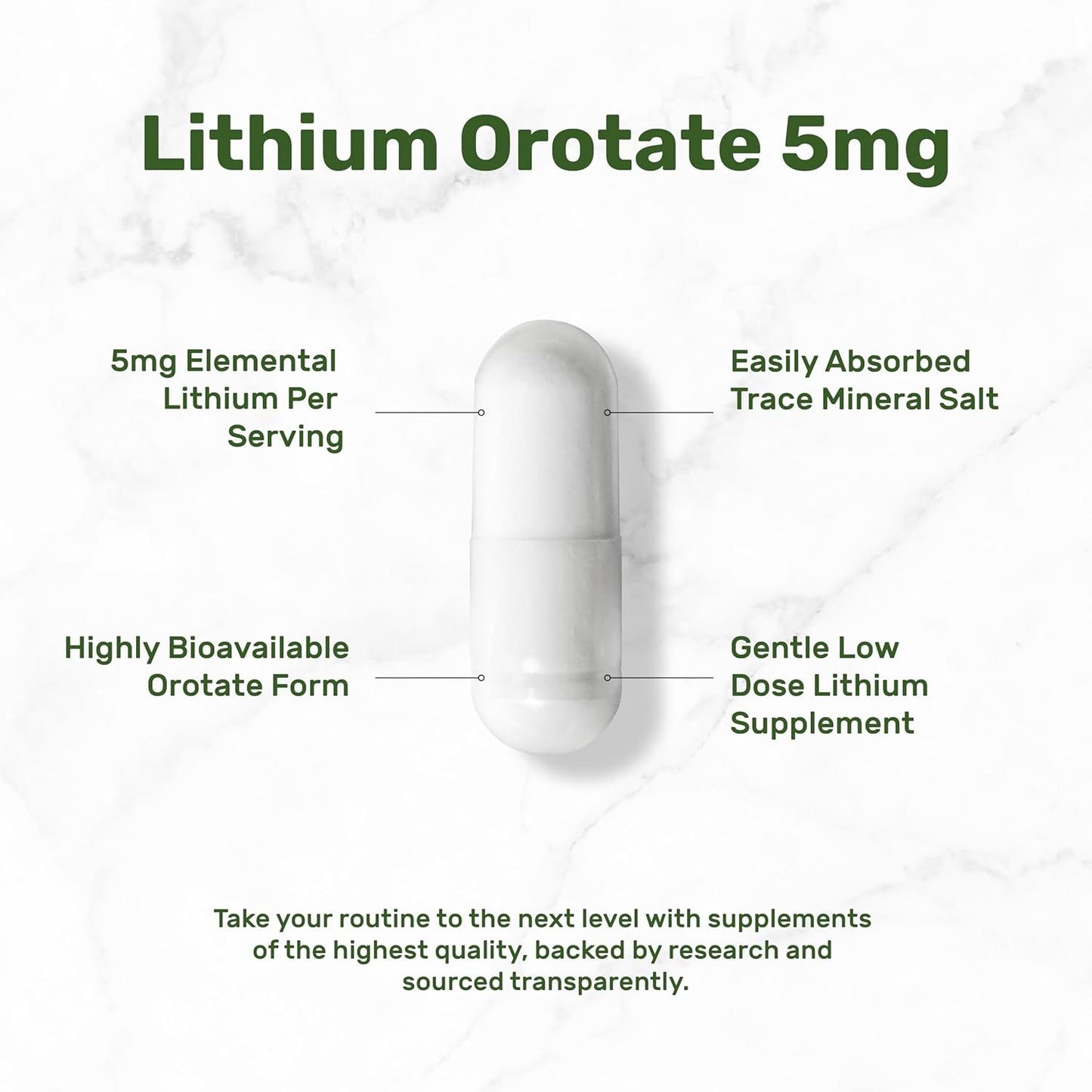 Orotato de Litio 5mg (Altamente Biodisponible) - Deal Supplement