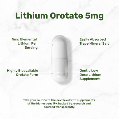 Orotato de Litio 5mg (Altamente Biodisponible) - Deal Supplement