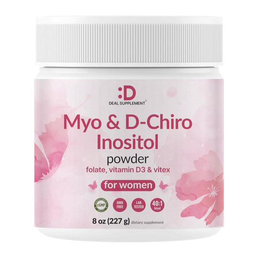 Polvo Myo & D-Chiro Inositol para Mujeres (Folato, Vitamina D3 y Vitex) - Deal Supplement