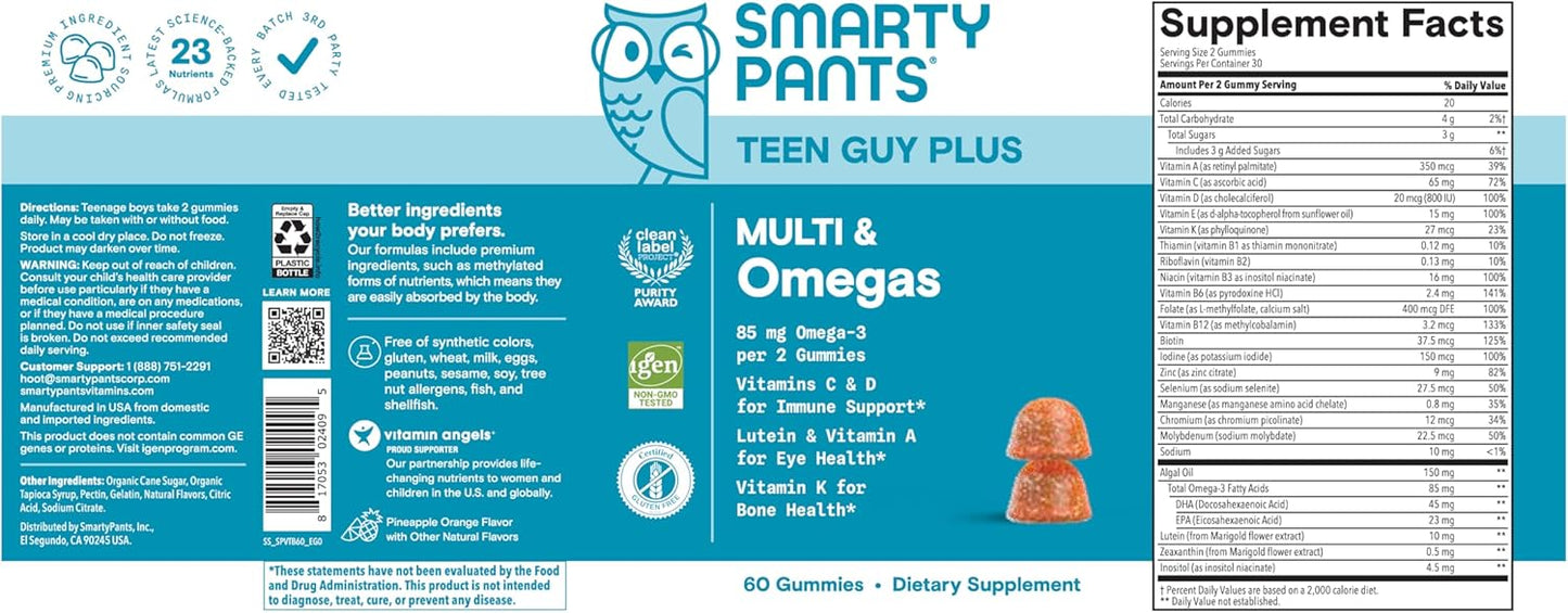 Teen Guy Plus Multi & Omegas - Smarty Pants
