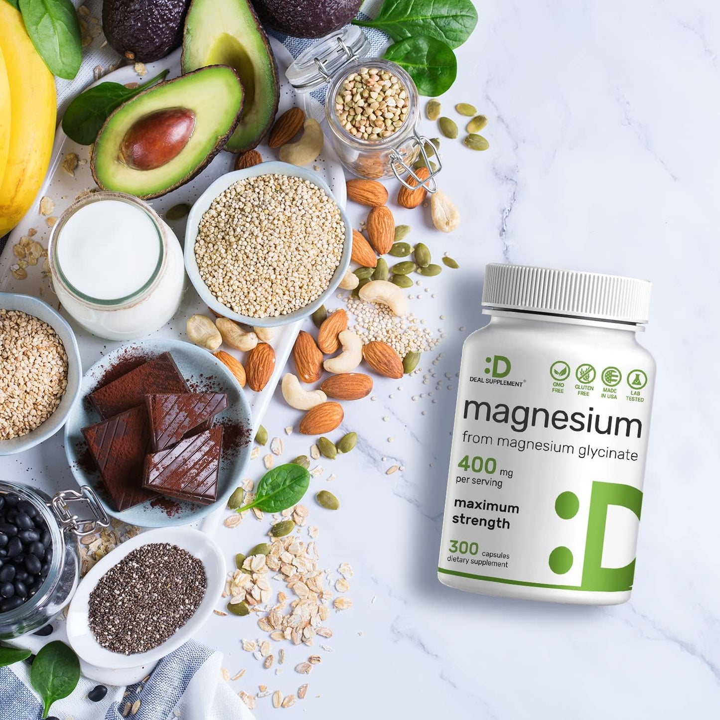 Glicinato de magnesio 400 mg - Deal Supplement