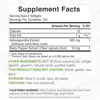 Ashwagandha con MCT Oil (Altamente Biodisponible) - Deal Supplement