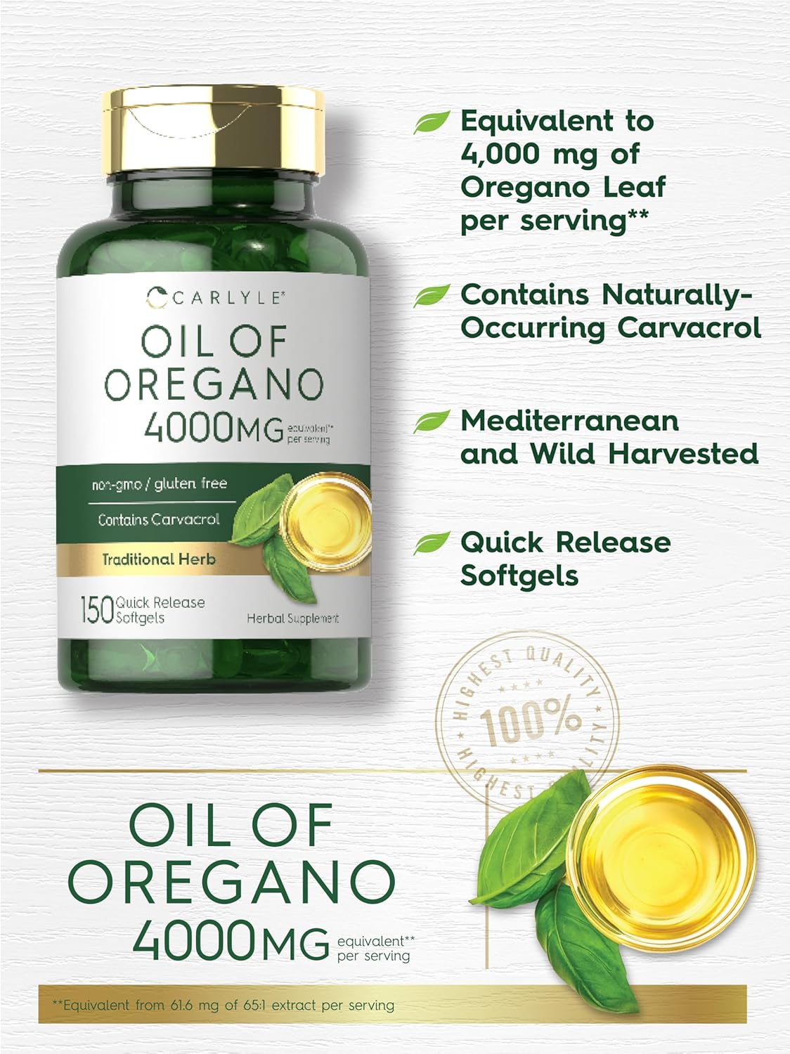 Aceite de Orégano 4000mg - Carlyle