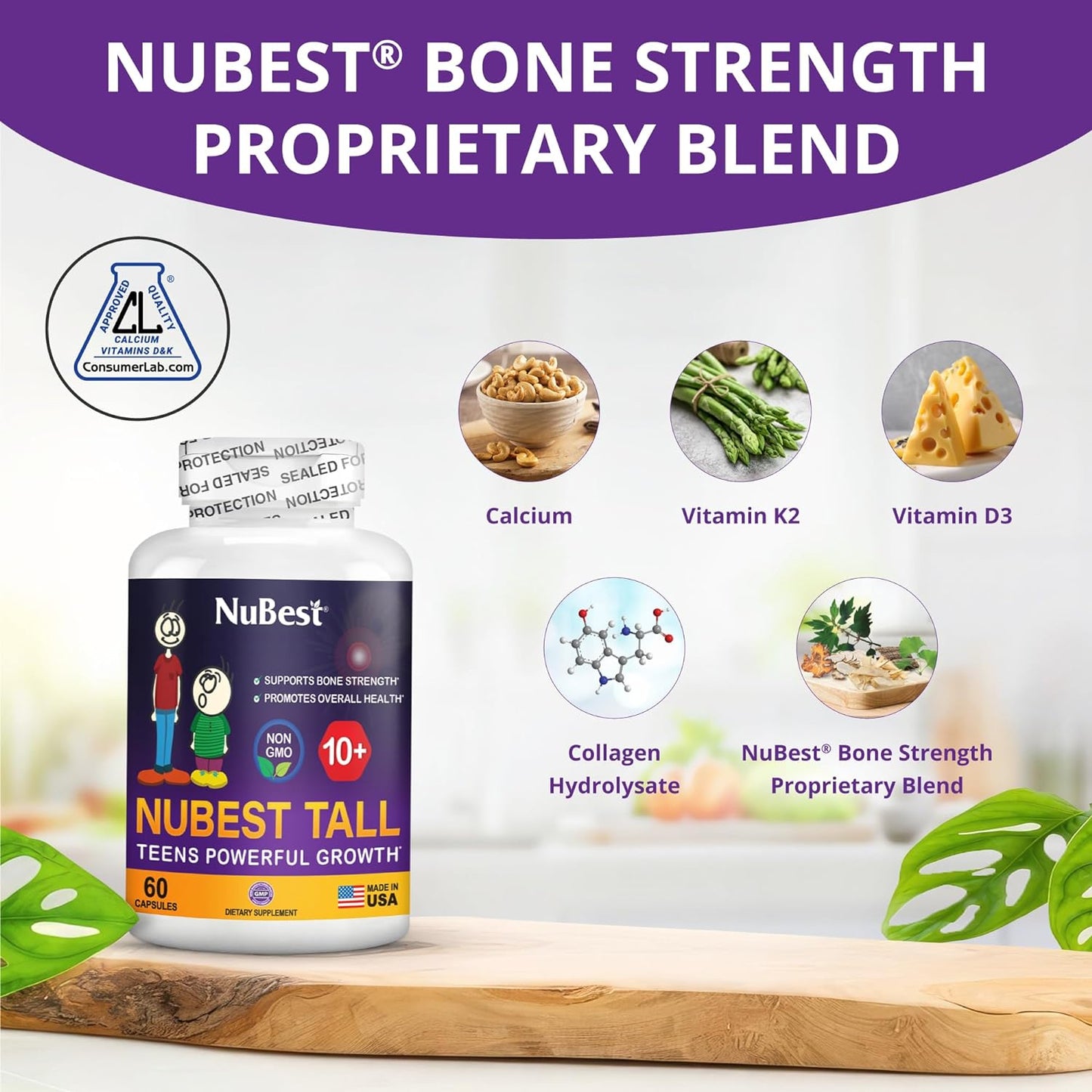 NuBest Tall 10+ - 60 Cápsulas