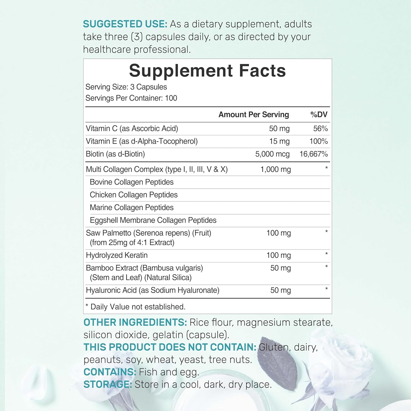 Multi Colágeno /Tipo I,II,III,V,X) para Mujeres - Deal Supplement