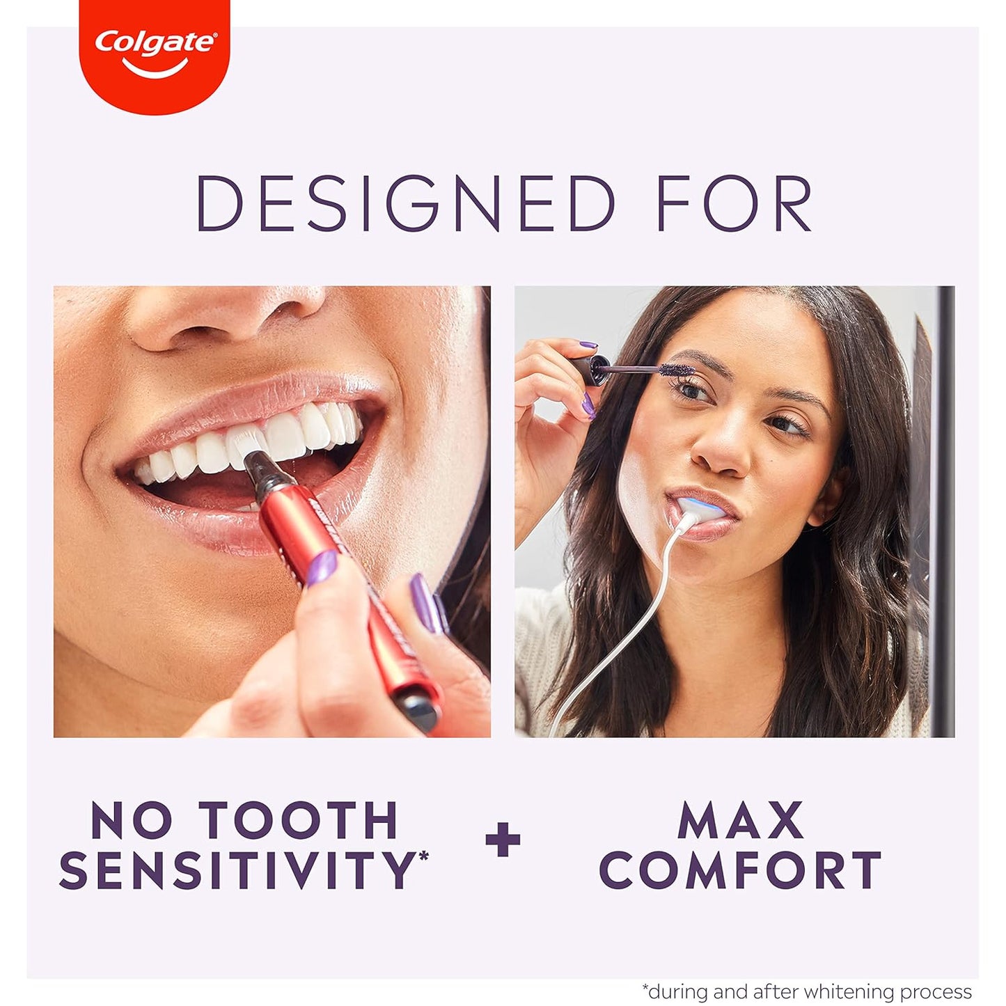 White ComfortFit Teeth Whitening Kit with LED Light and Whitening Pen - Colgate