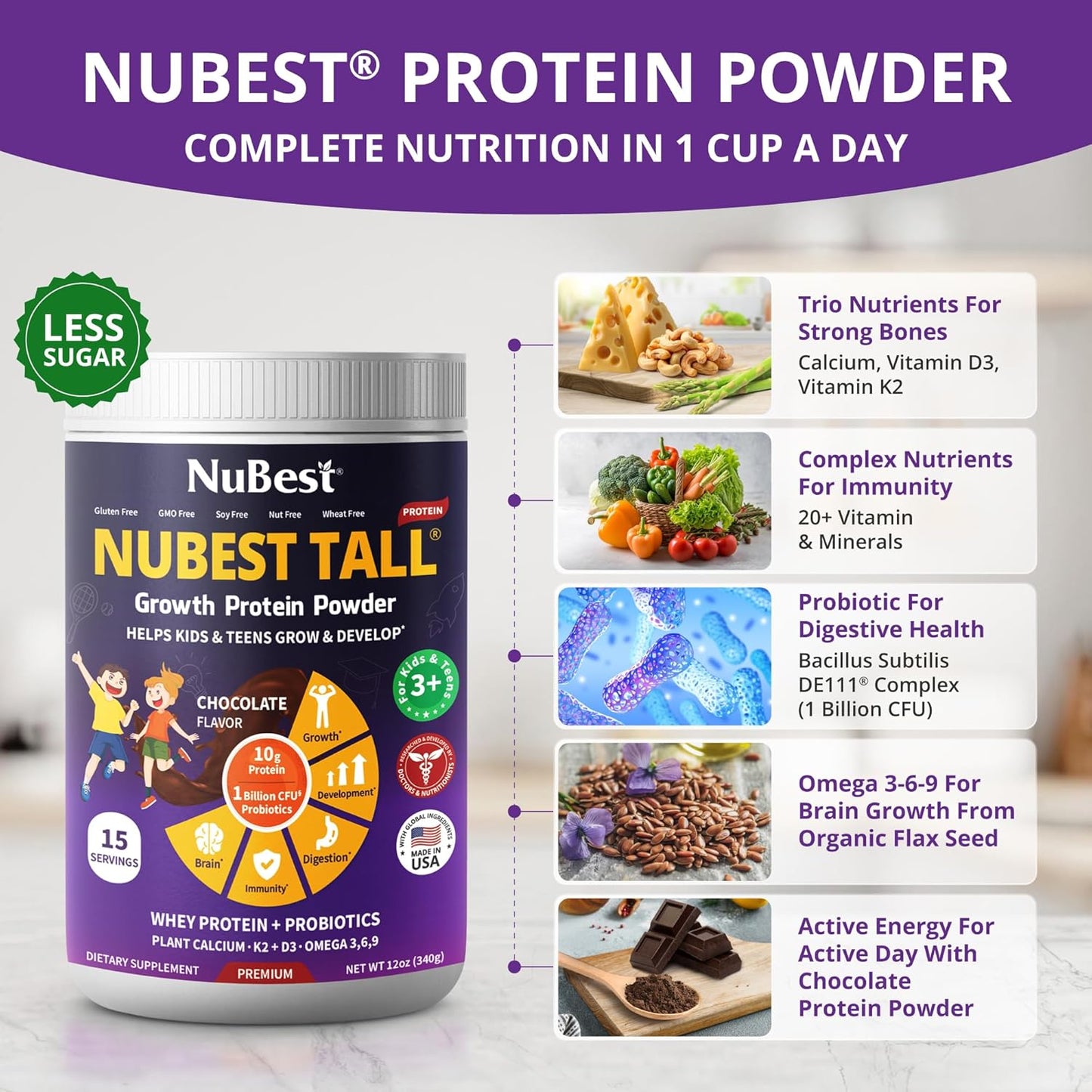NuBest Tall Proteina para niños y adolescentes