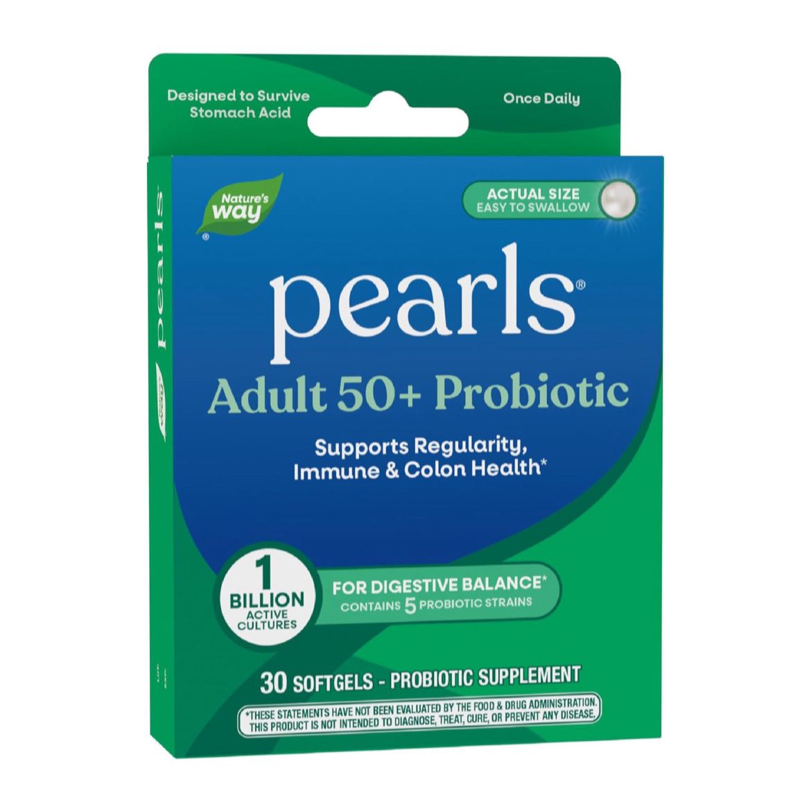 Pearls Adult 50+ Probiotic - Nature's Way