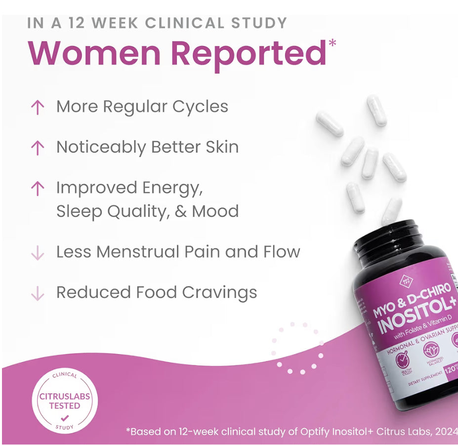 Myo & D-Chiro Inositol+ con Folato y vitamina D - Optify