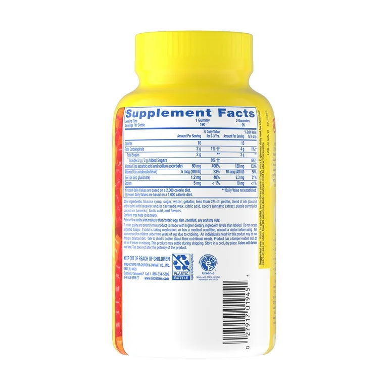 Immune C + Zinc y Vitamina D - L'il Critters