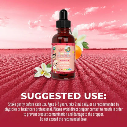 Toddler Multivitamin Liquid Drops + Hierro (Edición Cocomelon) – Mary Ruth’s