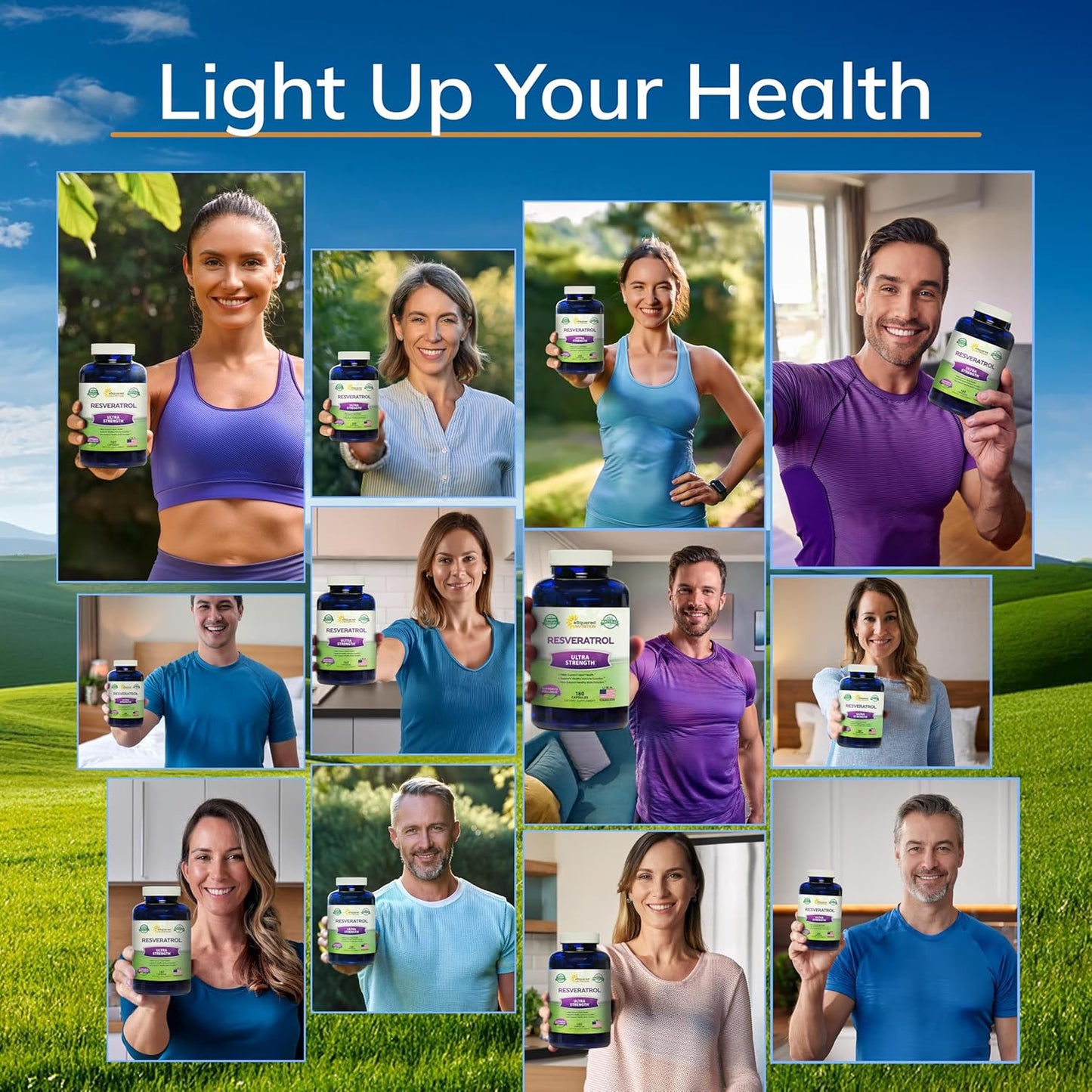 Resveratrol 1000mg Max Strength (180 Capsules) - aSquared Nutrition