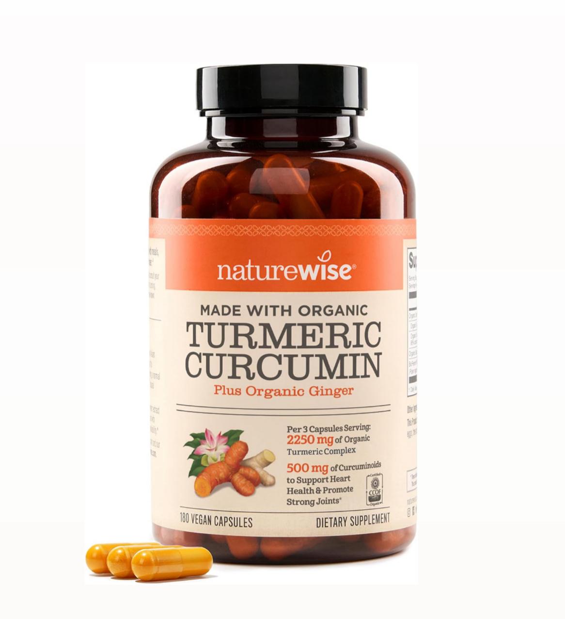 Cúrcuma Curcumina Orgánica (+Gengibre y Bioperina) - NatureWise