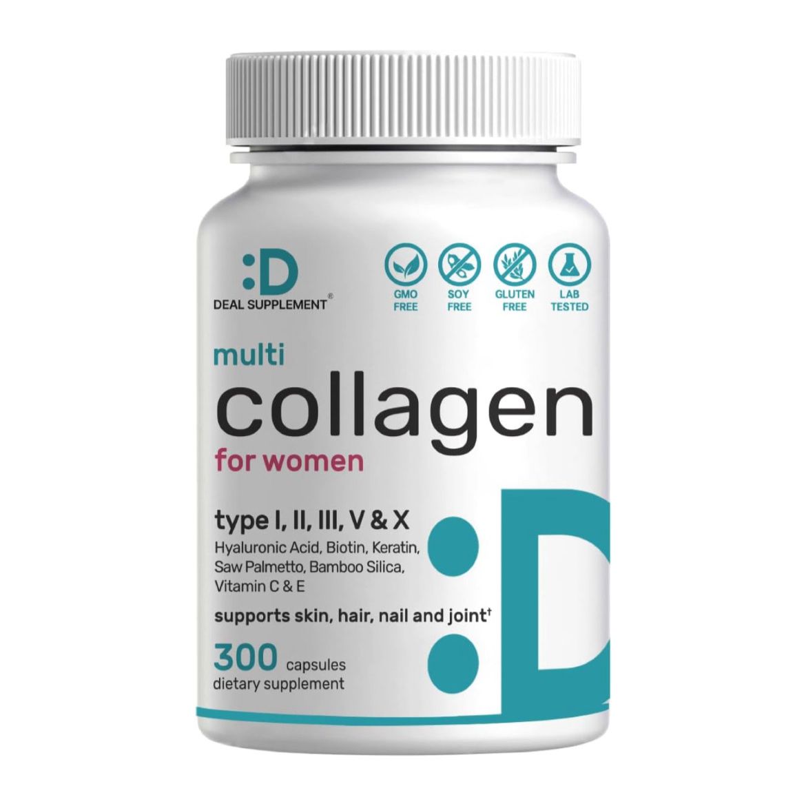 Multi Colágeno /Tipo I,II,III,V,X) para Mujeres - Deal Supplement