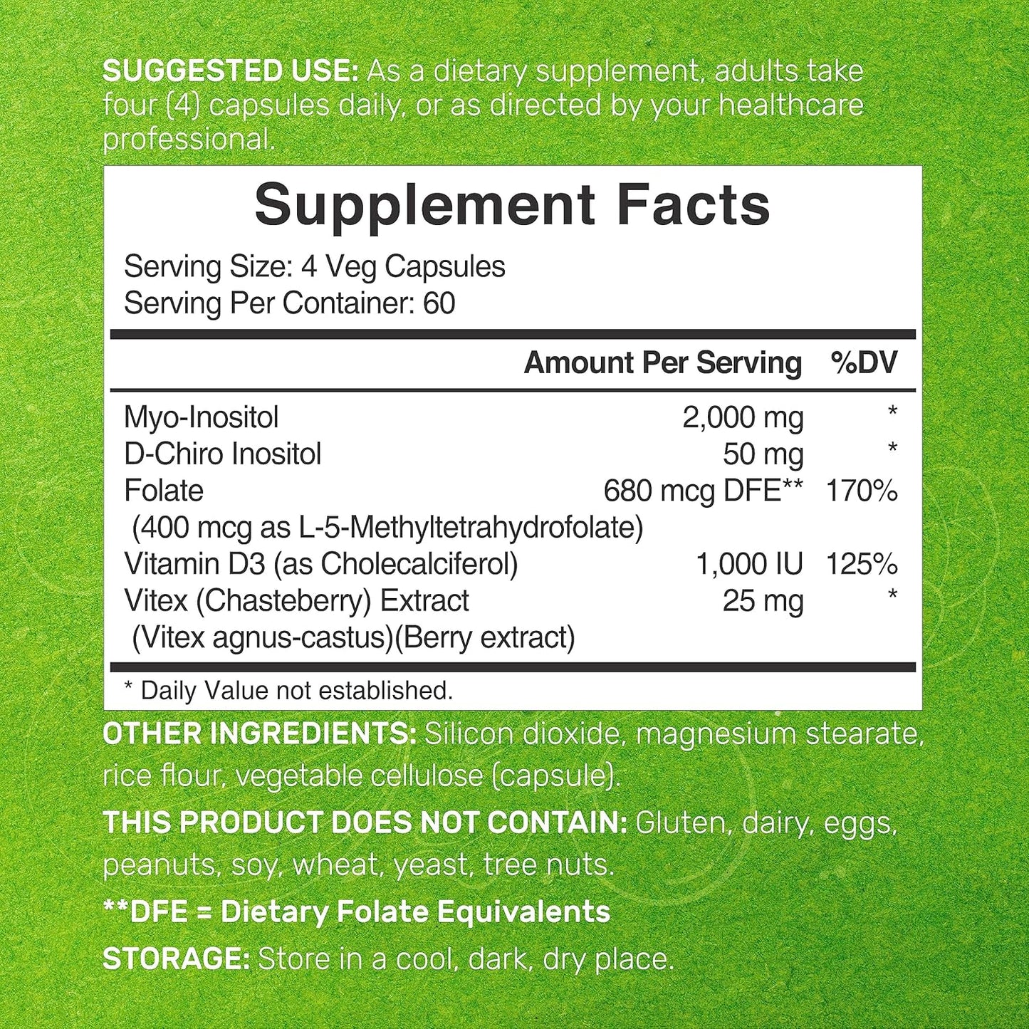 Myo & D-Chiro Inositol 2050mg (con Metilfolato y D3) - Deal Supplement