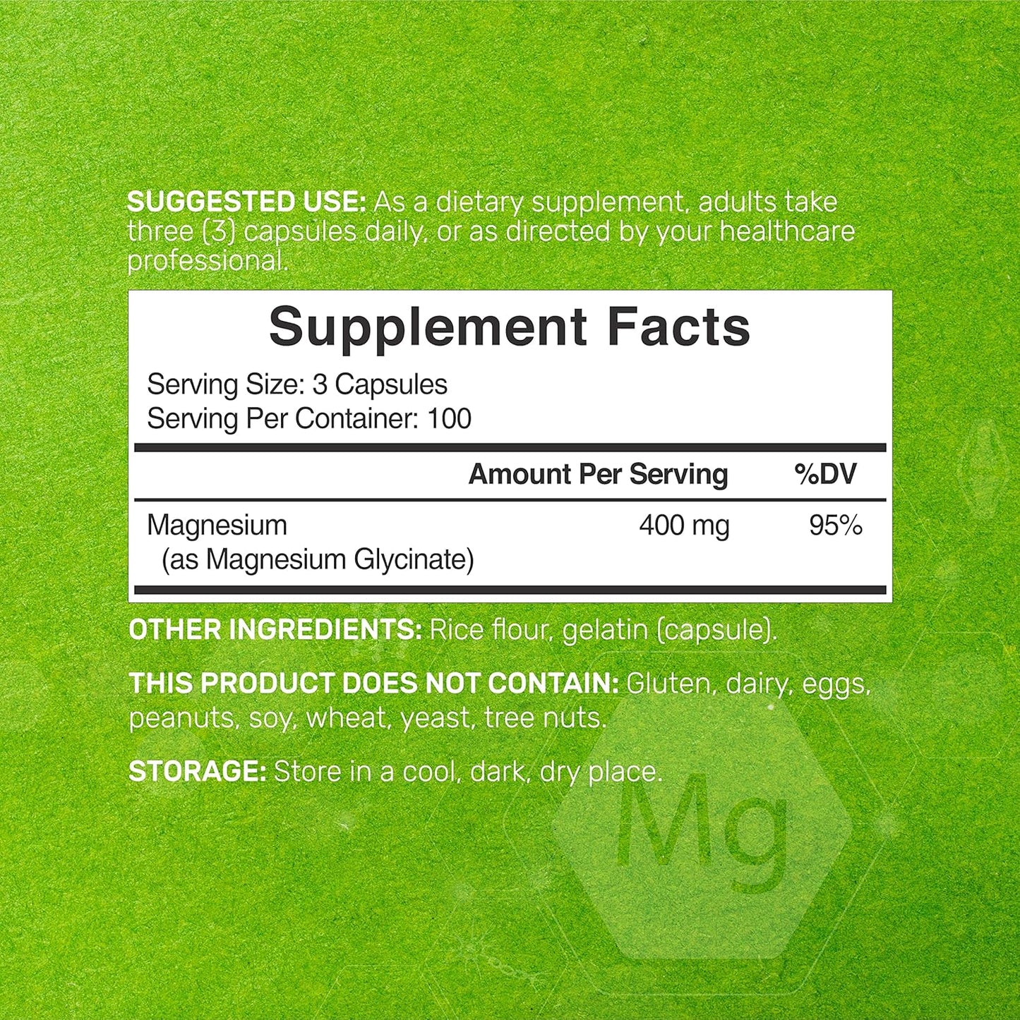 Glicinato de magnesio 400 mg - Deal Supplement