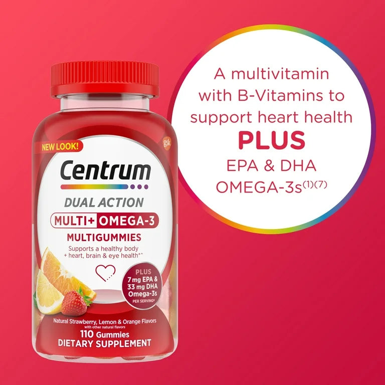 Multi+Omega-3 MultiGummies - Centrum Dual Action