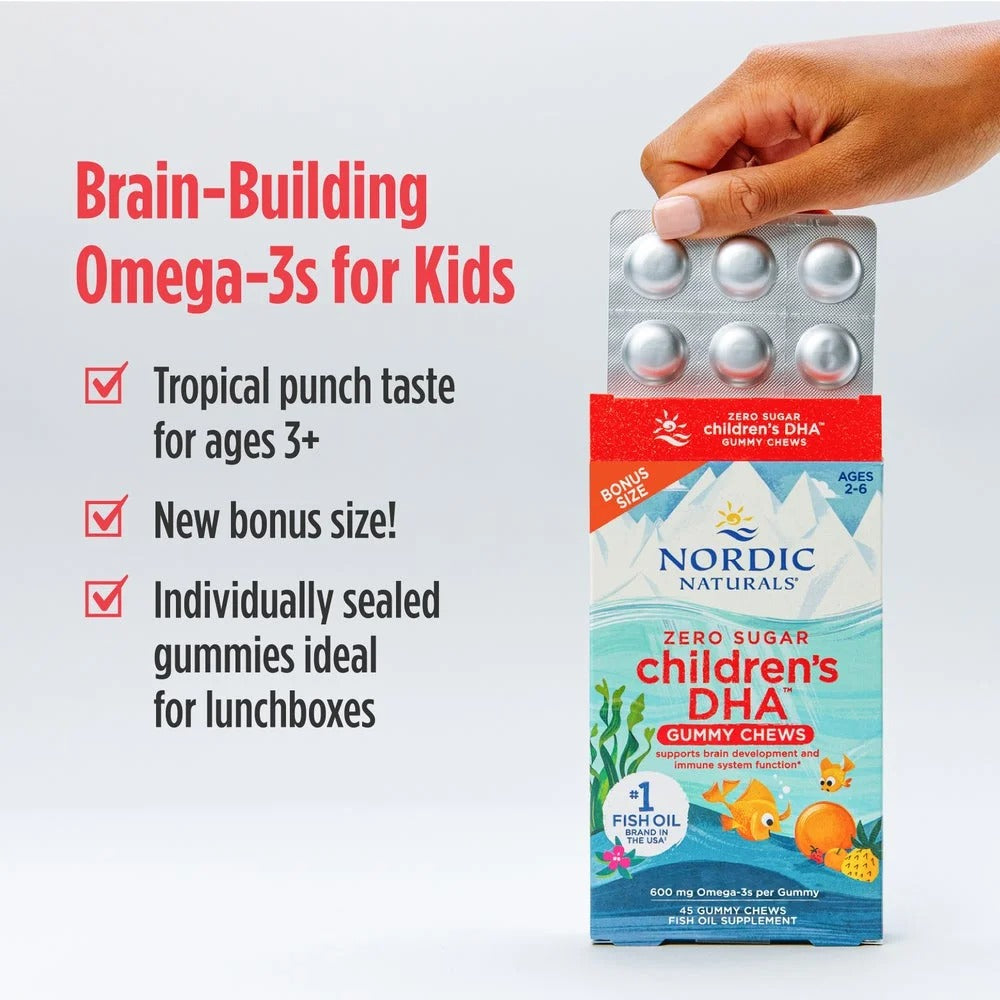 Children's DHA Gummy Chews Zero Sugar - Nordic Naturals