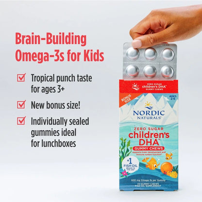 Children's DHA Gummy Chews Zero Sugar - Nordic Naturals