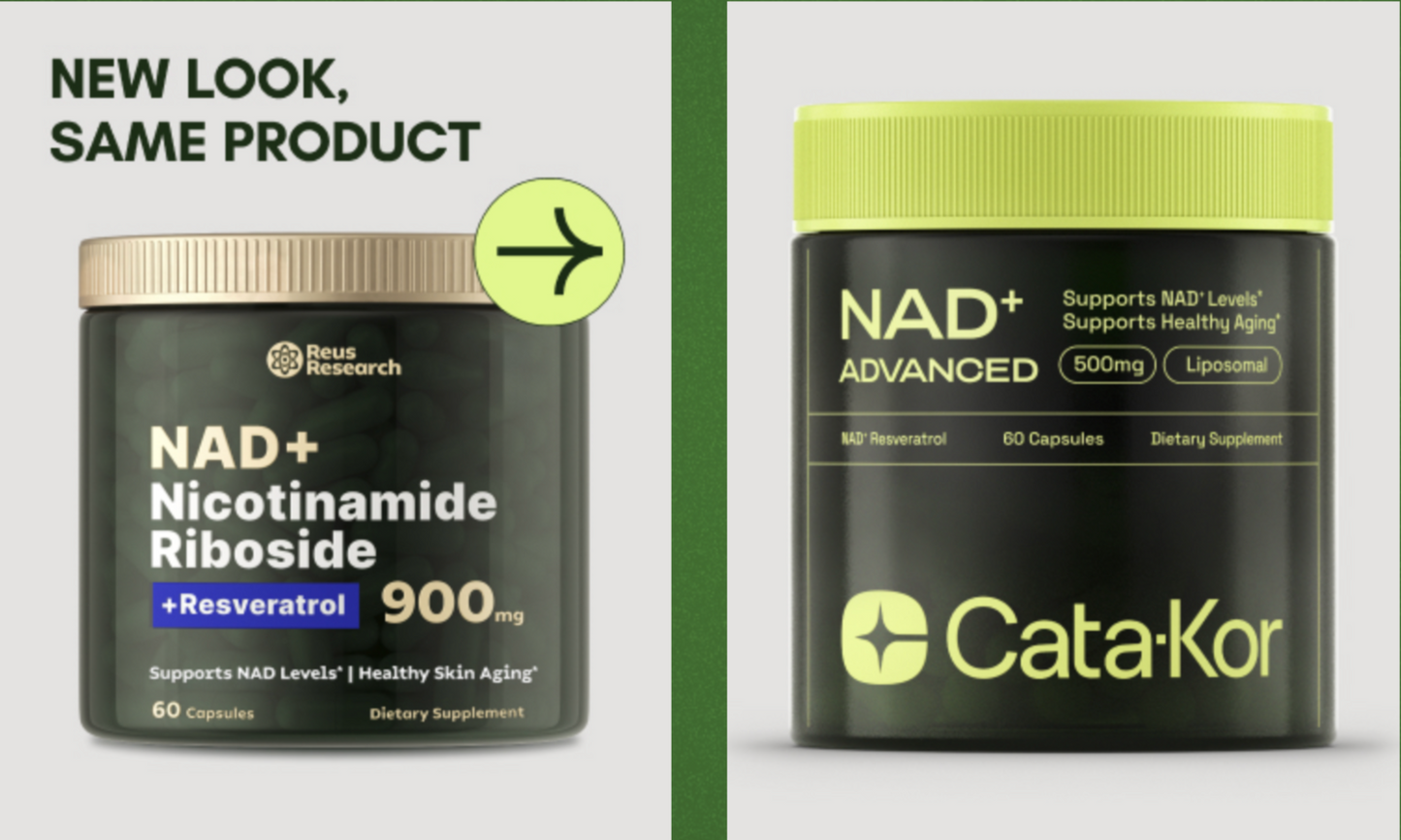 NAD + RESVERATROL (Nueva imagen) Cata-Kor - antes Reus Research
