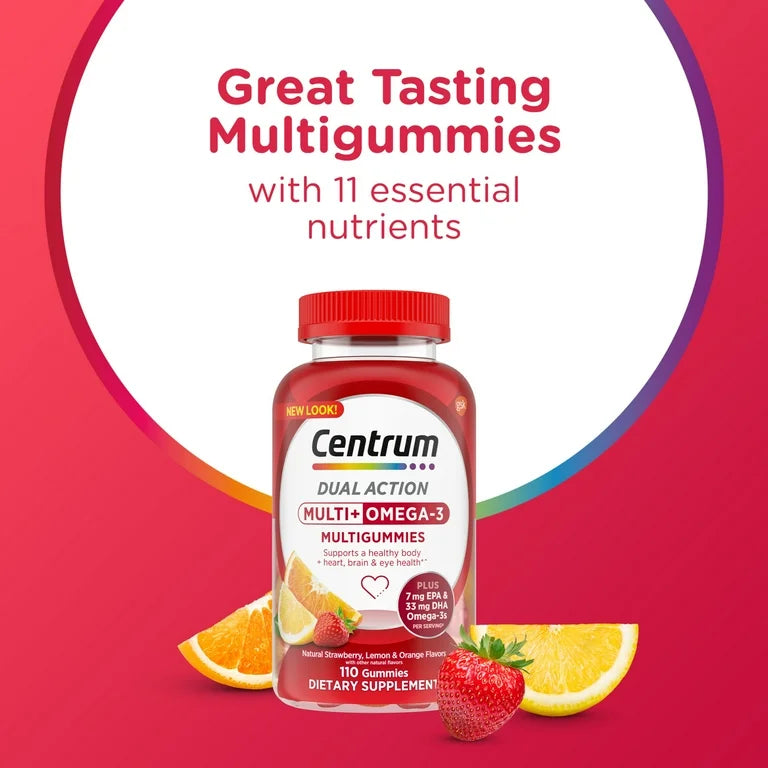 Multi+Omega-3 MultiGummies - Centrum Dual Action
