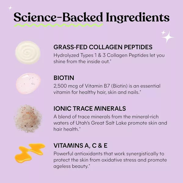 Lemme Glow Collagen Hair Skin & Nails - 60 Gummies