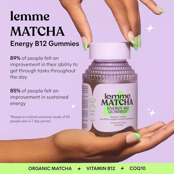 Lemme Matcha Energy B12 Vegan - 60 Gummies