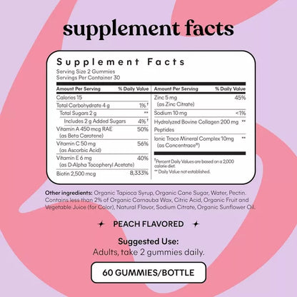 Lemme Glow Collagen Hair Skin & Nails - 60 Gummies
