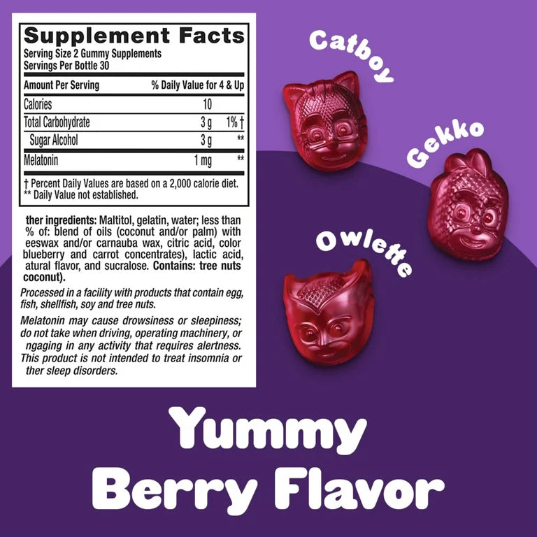 Melatonina 1MG Sin Azúcar PJ Masks - L'il Critters