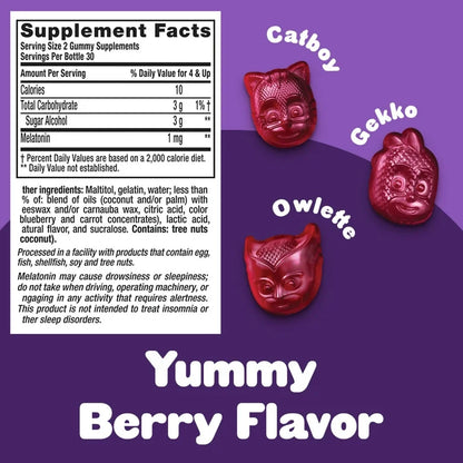 Melatonina 1MG Sin Azúcar PJ Masks - L'il Critters