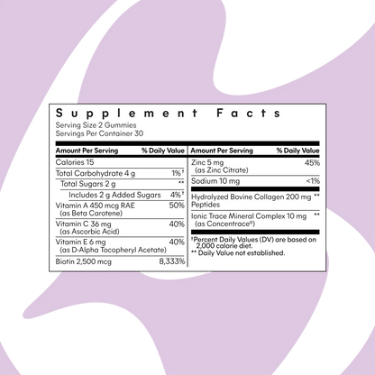 GLOW Hair Skin & Nails Gummies - Lemme