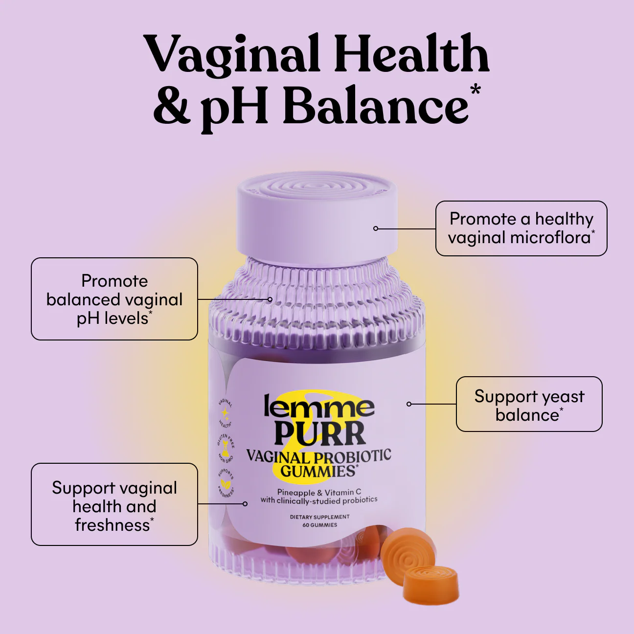 PURR Vaginal Probiotic Gummies - Lemme