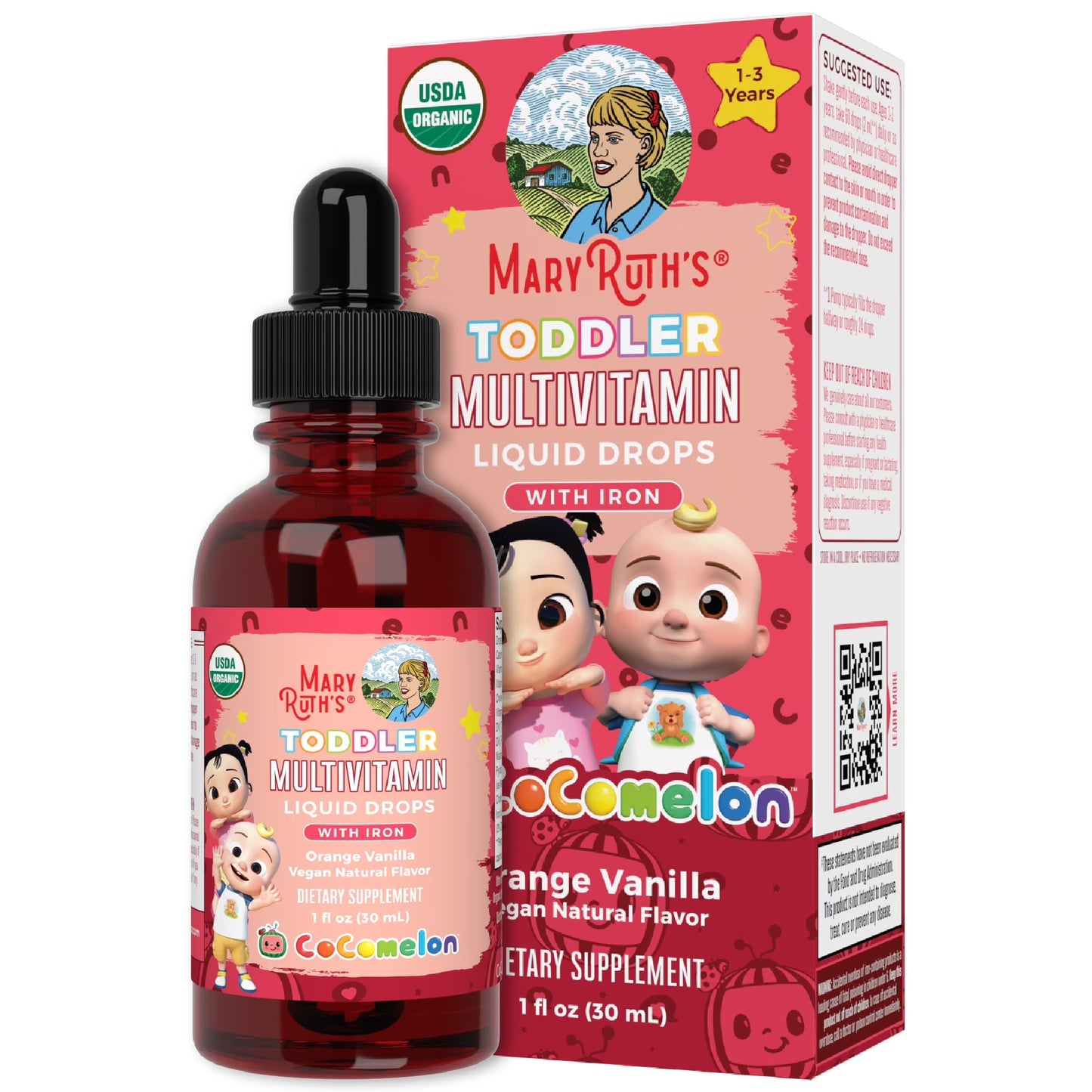 Toddler Multivitamin Liquid Drops + Hierro (Edición Cocomelon) – Mary Ruth’s