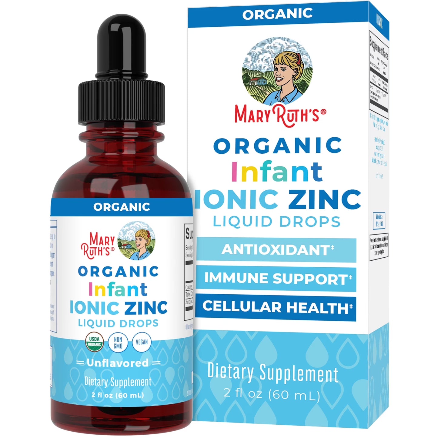 Organic Infant Ionic Zinc Liquid Drops - Mary Ruth's