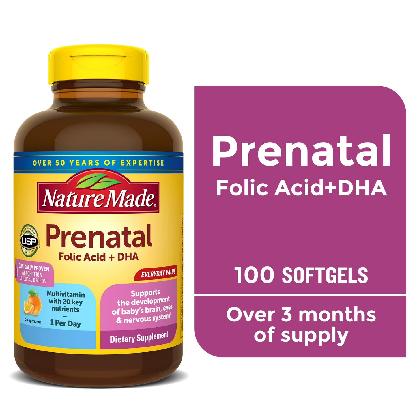 Prenatal (Ácido Fólico+DHA) - Nature Made