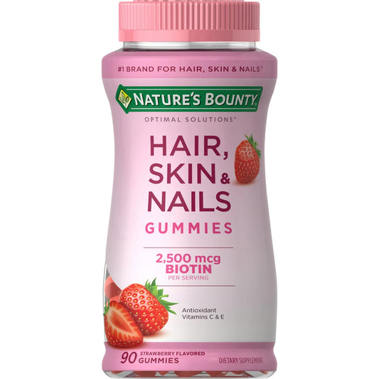 HAIR SKIN & NAILS GUMMIES 2500MCG BIOTIN - NATURE'S BOUNTY