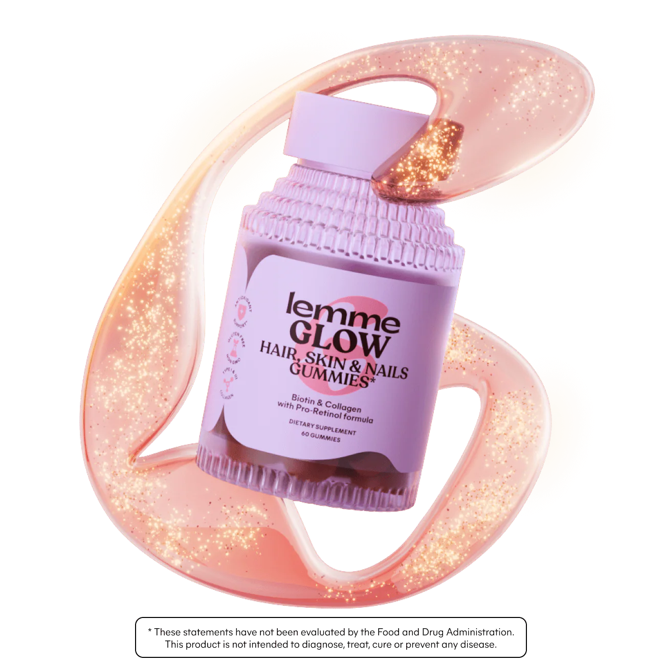GLOW Hair Skin & Nails Gummies - Lemme